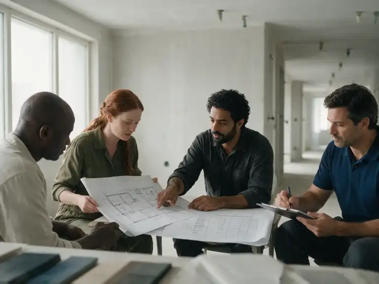 Clínica em implantação, em reunião entre cliente, projetistas especializados e representante da HORBRAS